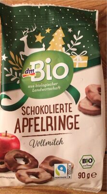 Schokolierte Apfelringe front packaging