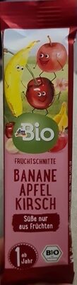 Fruchtschnitte Banane Apfel Kirsch