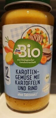 Karottengemüse mit Kartoffeln und Rind