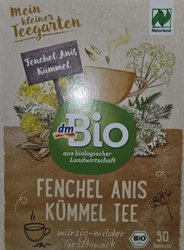 Fenchel Anis Kümmel Teebeutel front packaging