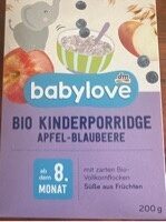 Bio Kinderporride Apfel-Blaubeere