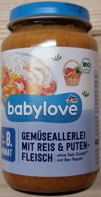 Gemüseallerlei mit Reis & Putenfleisch (ab 8. Monat)