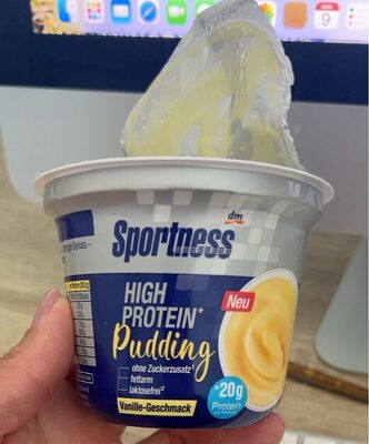 High protein pudding front packaging