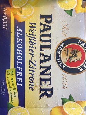 Biere blanche sans alcool au citron