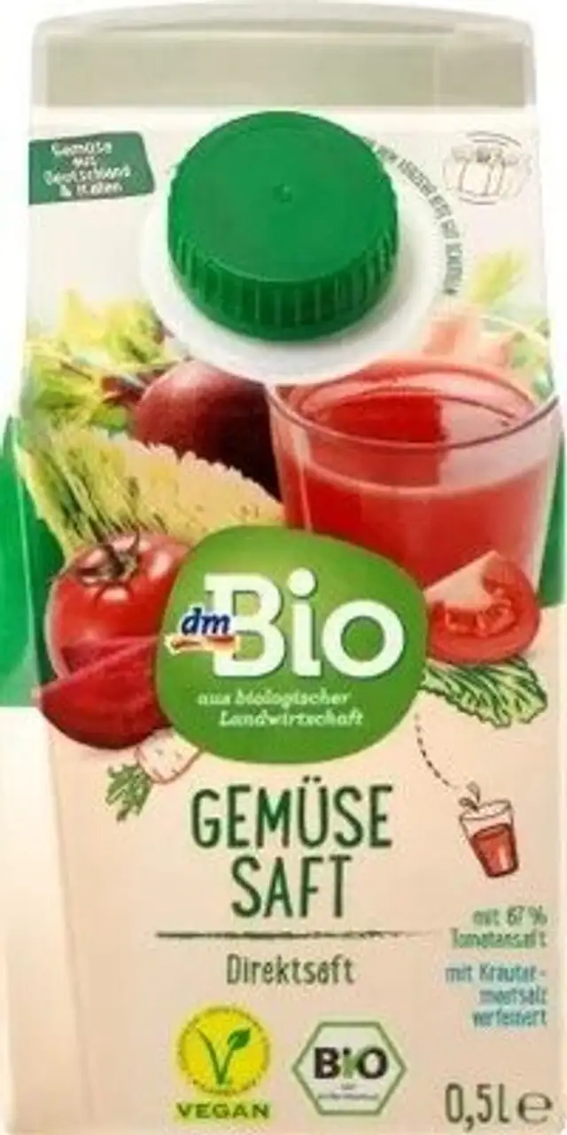 Gemüsesaft front packaging