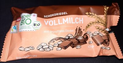 Schokoriegel Vollmilch mit gepufftem Dinkel
