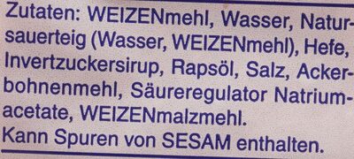 Sammy's Super Sandwich ingredients label