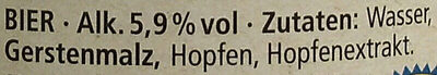 Oktoberfestbier ingredients label