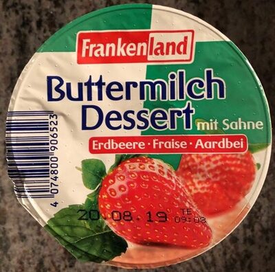 Buttermilchdessert Erdbeere