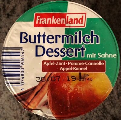 Buttermilchdessert Apfel-Zimt