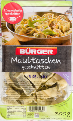 Maultaschen geschnitten