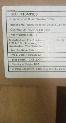 Frapuccino roast front packaging