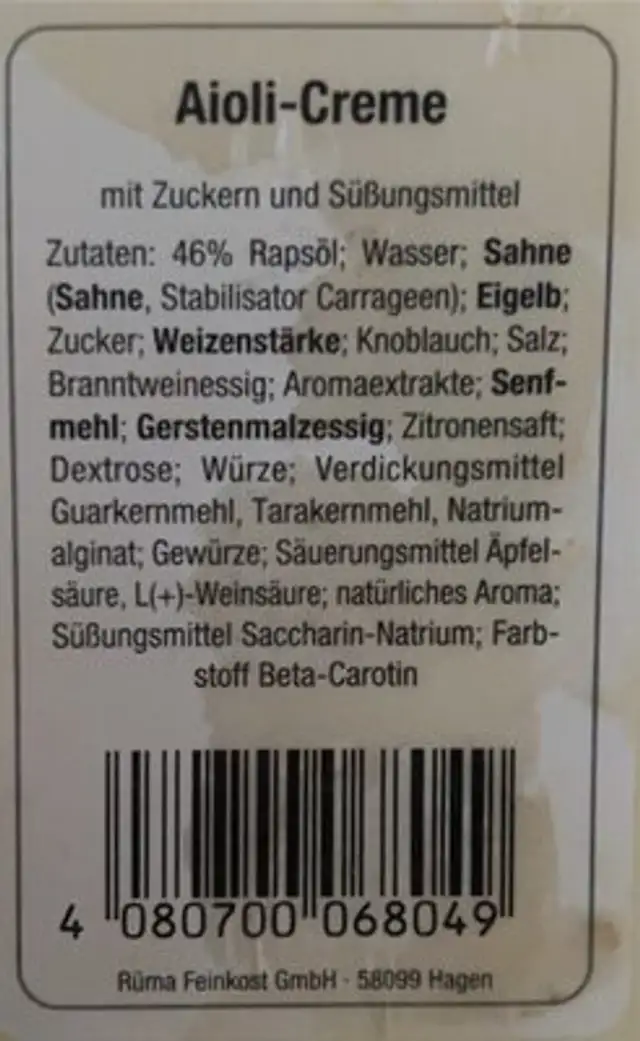 Aioli creme