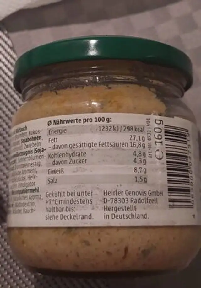 Bärlauchschmaus nutrition facts table