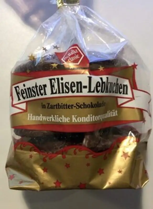 Feinster Elisen Lebkuchen In Zartbitter Schokolade