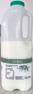 British semi-skimmed milk front packaging