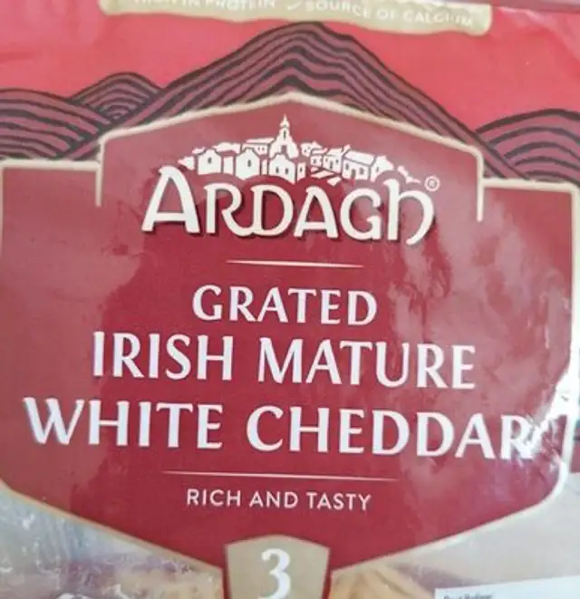 Grated mature white Cheddar