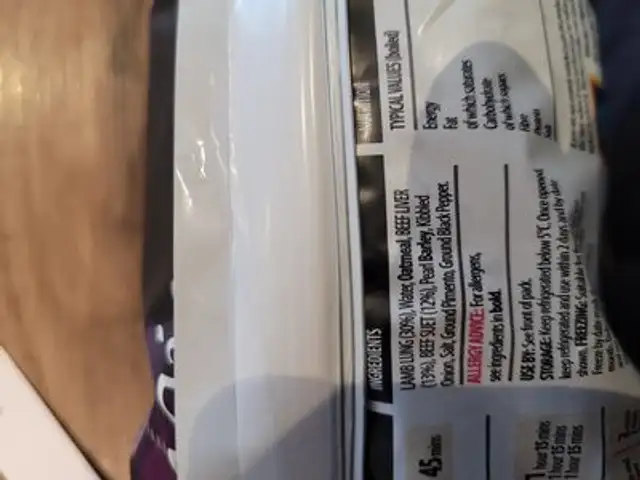 haggis ingredients label