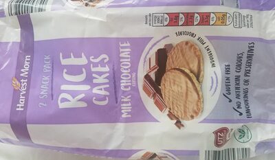 Rice cakes milk chocolate coating