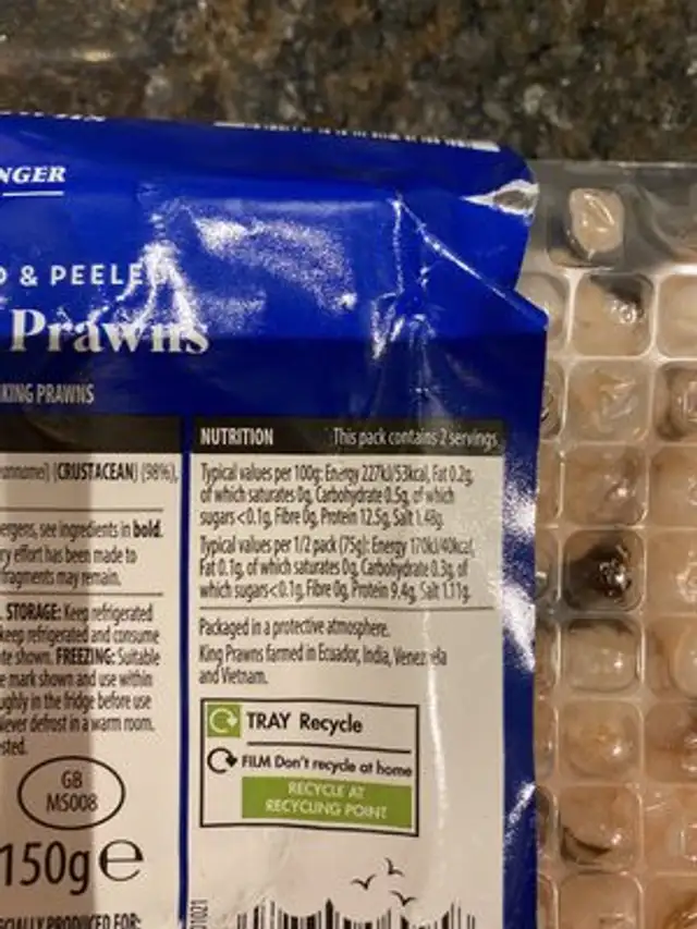 King Prawns nutrition facts table