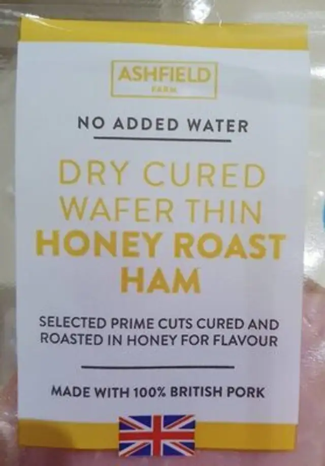 dry cured wafer thin honey roast ham