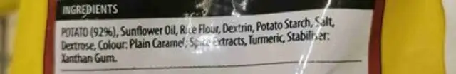 Unknown ingredients label