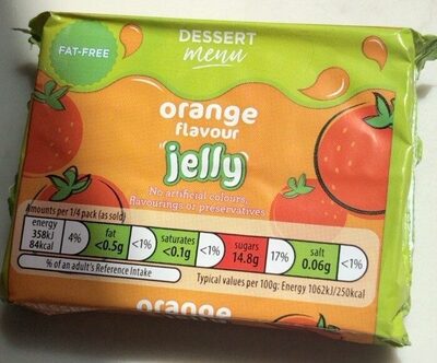 Orange flavour jelly