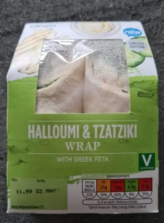 Halloumi & Tzatziki Wrap with Greek Feta