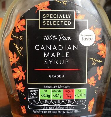 Canadian Maple Syrup front packaging