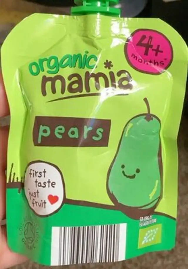 Organic pear puree