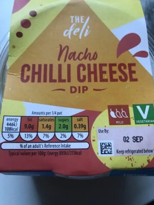 Nacho Chilli Cheese Dip front packaging