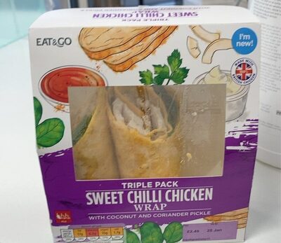 sweet chilli chicken wrap