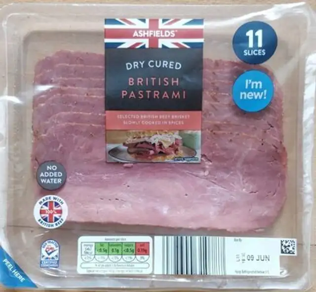 Dry cured British pastrami