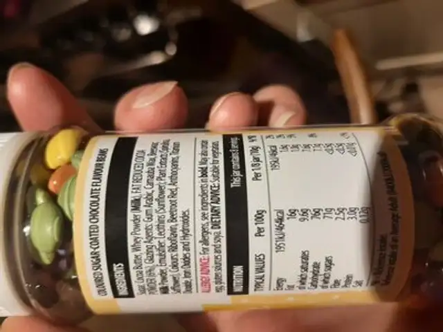 Aldi Chocolate flavour beans ingredients label