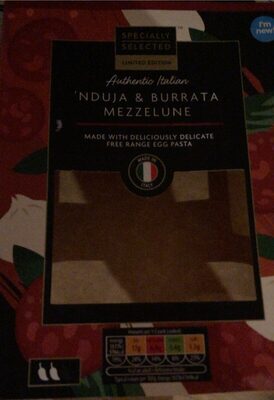 Nduja & Burrata Mezzelune front packaging