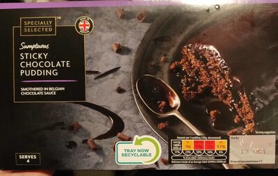 Sticky chocolate pudding front packaging