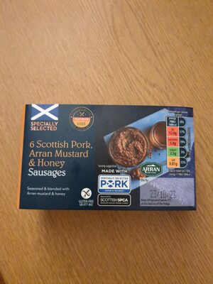 Scottish pork, Arran Mustard and honey sausages