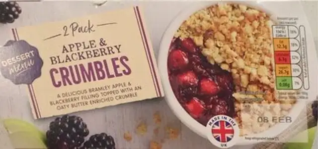 Apple & Blackberry Crumbles
