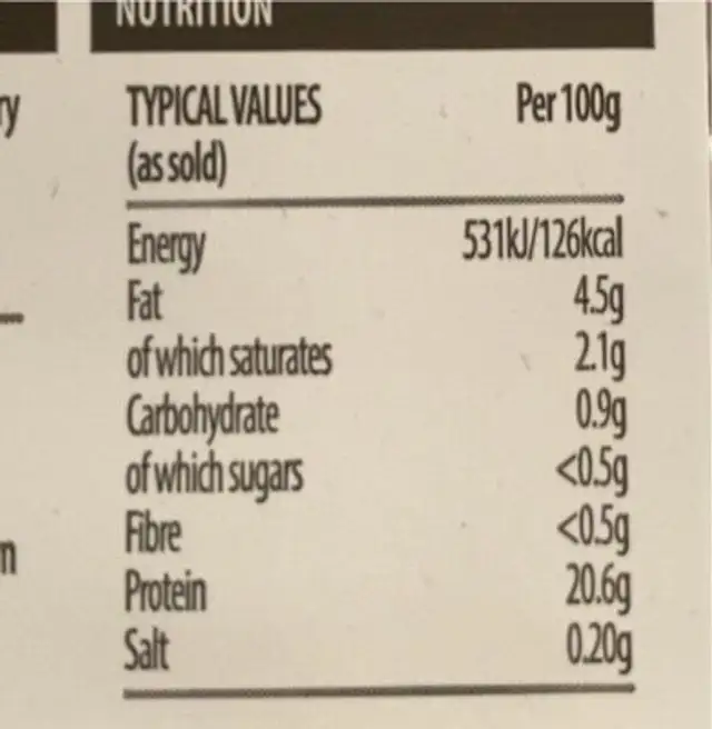 Lean Beef Steak Mince nutrition facts table
