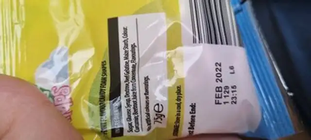 Banana & Shrimps ingredients label