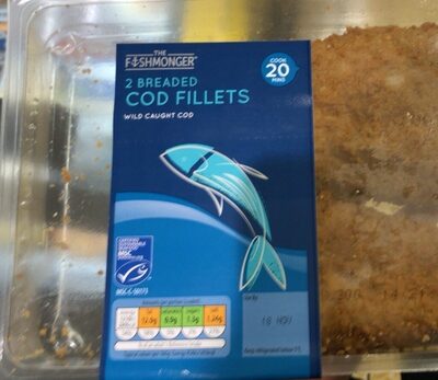 Breaded cod front packaging