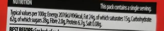 Yogurt Coated Rice Cakes Stawberry nutrition facts table