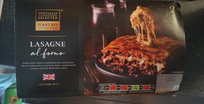 Lasagne al forno front packaging