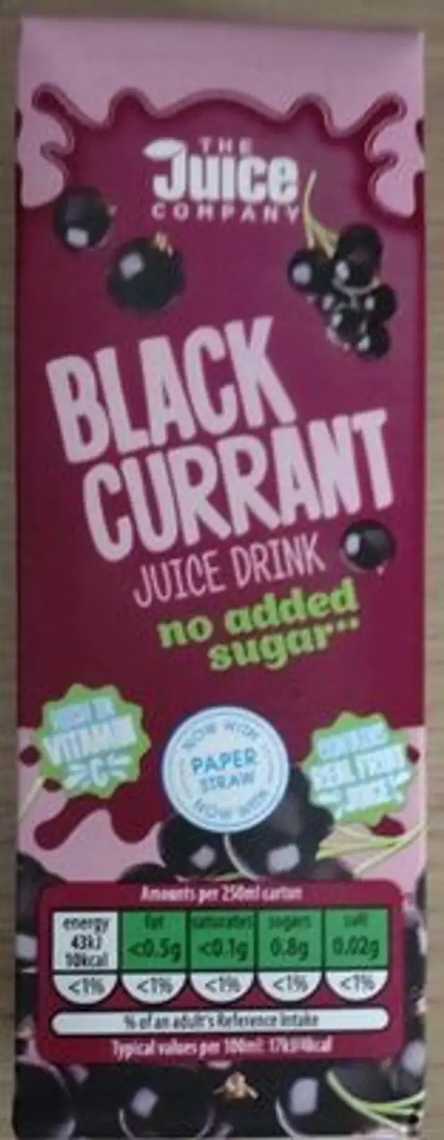 Black current juice drink