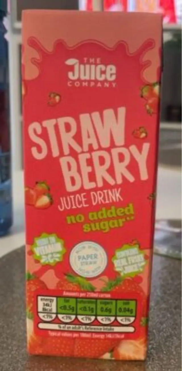Strawberry juice drink