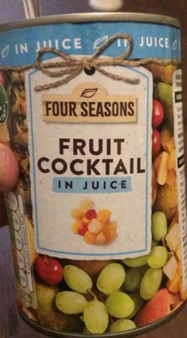 Fruit cocktail in juice