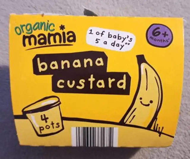Organic mamia banana custard