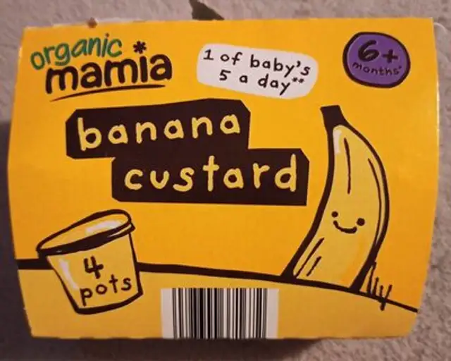Organic mamia banana custard nutrition facts table