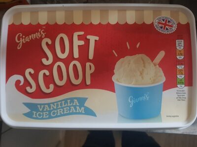 Vanilla ice cream front packaging