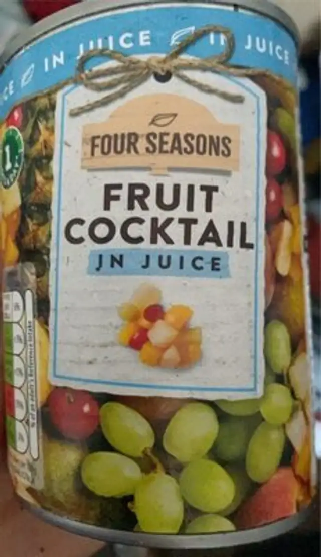 Fruit cocktail in juice